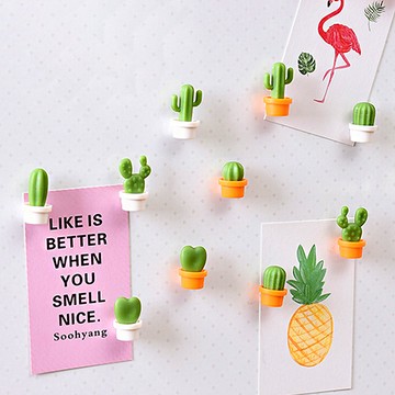 仙人掌磁鐵 冰箱貼 6入裝 多肉植物  冰箱磁鐵  立體磁鐵 創意裝飾 磁鐵貼 冰箱裝飾貼