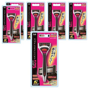 KAI 貝印 razor K5 舒適刮鬍刀 5刀刃 KR5K-1SE7  6支  1入