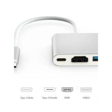 Type c to HDMI轉換器USB擴展HUB適用蘋果電腦配件macbook轉接頭