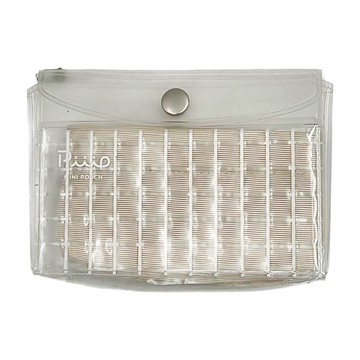 KOKUYO 國譽 Piiip 迷你透明收納包 珠鍊可掛  米杏色  1個