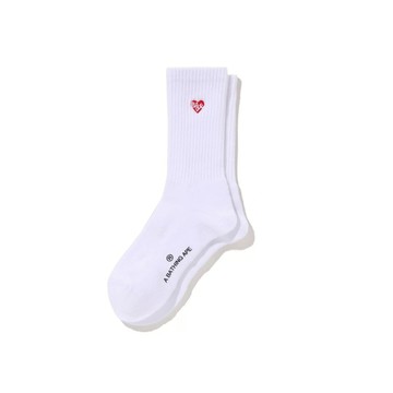 JPPSC】2026SS APE HEAD ONE POINT BAPE LOGO SOCKS 小頭 愛心 襪子 現貨