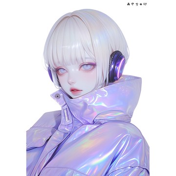 【5 月新品 3】07-124-0232 人物貼紙 賽博龐克風格