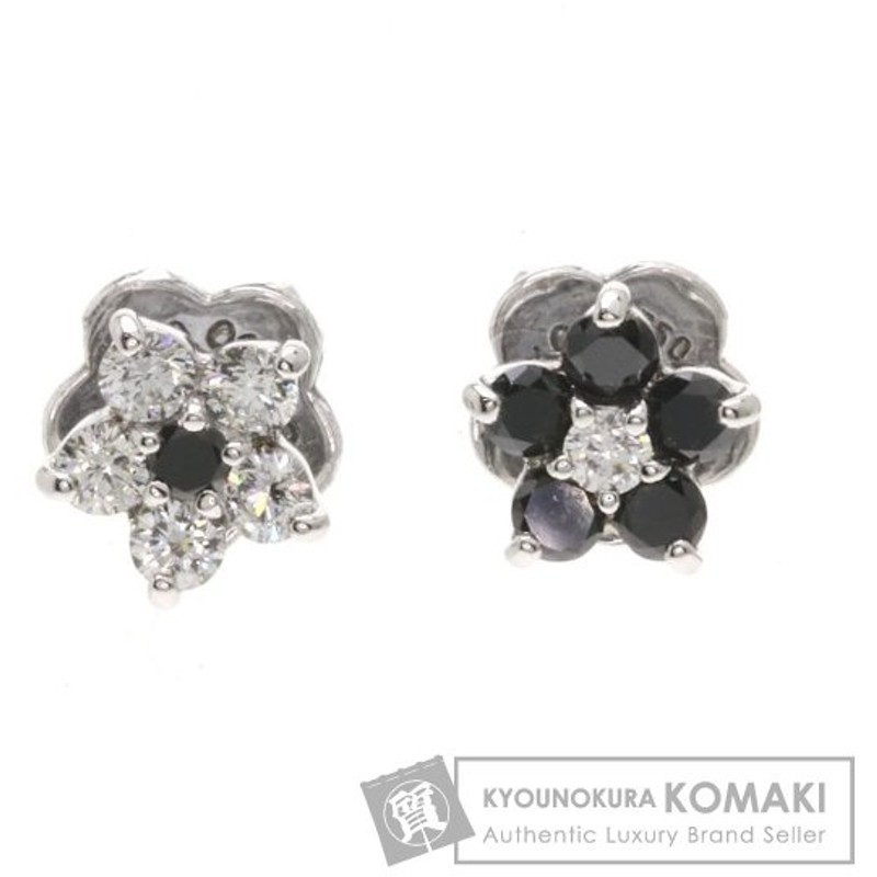 低反発 腰用 ポンテヴェキオ フラワーダイヤピアス K18 WG0.12ct