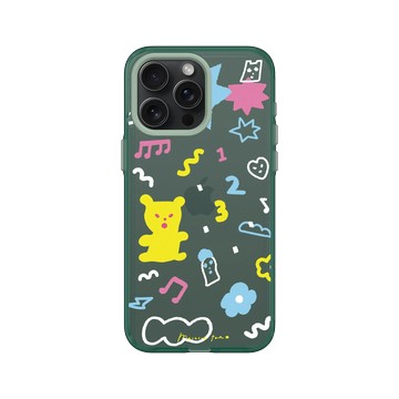 iPhone 15 Pro Max Clear 憂墨綠 - MacaronToe 馬卡龍腳趾 - 小熊軟糖派對 Gummy Party