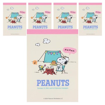 sun-star PEANUTS 史努比春色盎然彩色便條紙  露營森活 白色  80張  5個