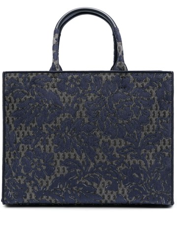 Furla - Opportunity monogram-pattern tote bag - women - Cotton/Viscose/Other fibres/Polyester/Leather/Polyester/Polyamide - One Size - Blue