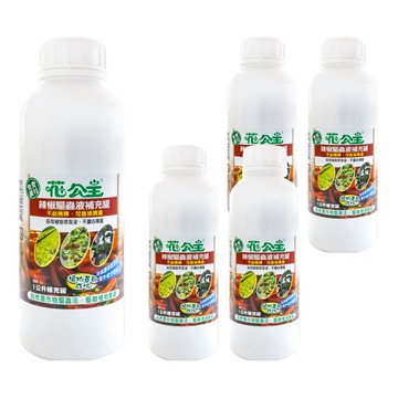 花公主 辣椒驅蟲液補充罐 植物萃取 無農藥殘留 有效驅離蚜蟲/毛毛蟲/介殼蟲 直接噴灑使用  1L  5瓶
