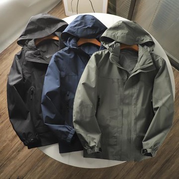 輕奢線！戶外防風防水！春季新款男士可脫卸帽寬松休閑夾克外套