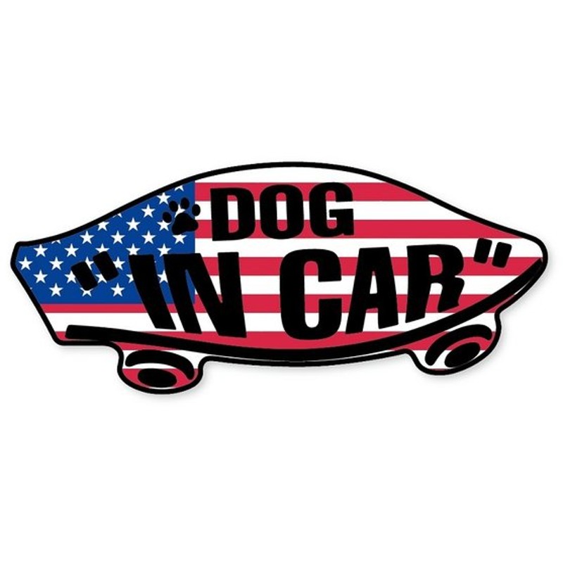 Dog In Car ステッカー アメリカ 国旗 Vans風 わんちゃんが乗ってます ドッグインカー Usa 星条旗 ワンちゃん 犬 車 シール 通販 Lineポイント最大0 5 Get Lineショッピング