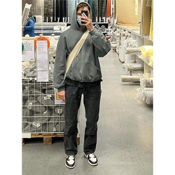 美式B01雙膝伐木工裝褲男春秋款潮流直筒vibe伐木褲子kenijima