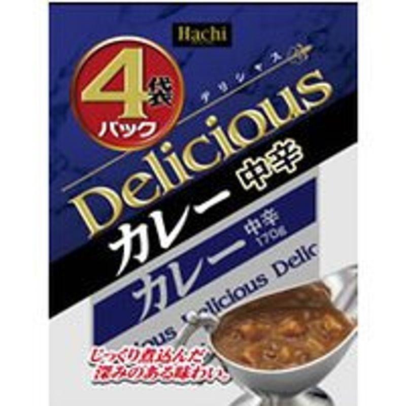 ハチ食品 デリシャスカレー 中辛 170g×4袋×12個入