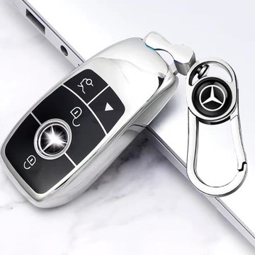 適用于奔馳加版GLS450鑰匙套進口AMG美規四鍵GLC300包E450殼G63扣