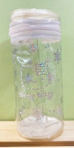 【震撼精品百貨】Hello Kitty 凱蒂貓~Hello Kitty日本SANRIO三麗鷗KITTY化妝包/筆袋-透明圓形雪花*01109