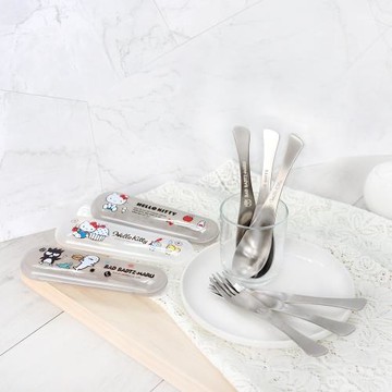 【SANRIO 三麗鷗】Hello Kitty 酷企鵝 不鏽鋼環保湯叉組-共三款