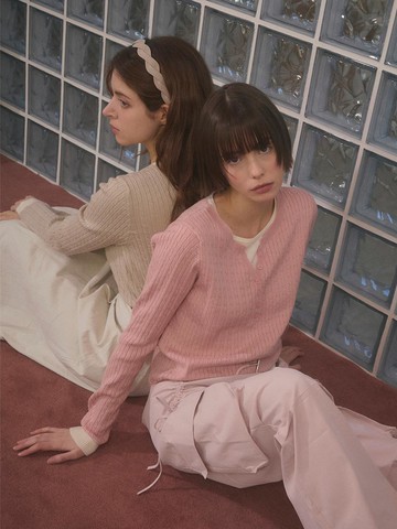Button Up Cable Knit Slim Fit Sweater
