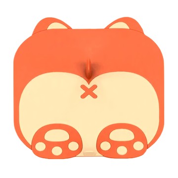 E.dot 屁屁造型防臭矽膠排水孔蓋 14x14cm  橙狐狸  1個