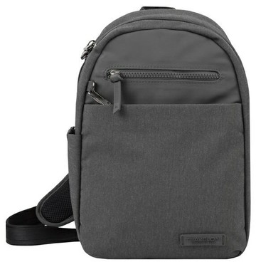 TRAVELON 單肩防盜斜背包/旅遊防盜包/防盜鋼網/防搶/出國旅遊 Metro TL-43413 灰色 旅行用品/台北山水
