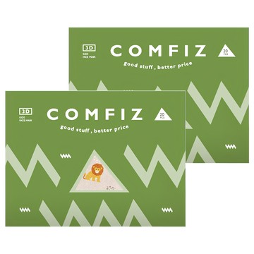 COMFIZ 康菲 大童3D立體醫療口罩 適用7~12歲  20片  叢林探險 淺橘色  2盒