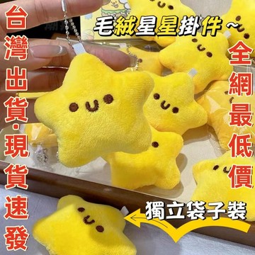 現貨🏆隔日到貨 可愛星星吊飾 毛絨公仔 包包鑰匙扣配件 星星公仔掛飾 吱吱叫五角星掛件 鑰匙圈扣 背包掛件 包包吊飾
