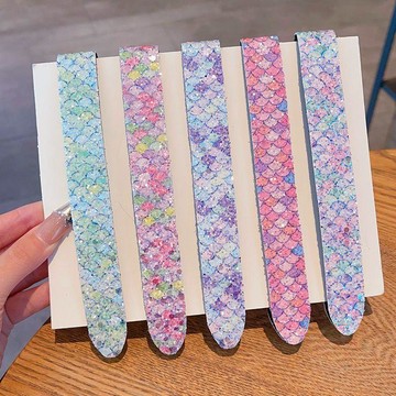 🛍️日常必備🛍️兒童碎髮整理神器美人魚亮片劉海魔術貼女童不勒頭碎髮貼寶寶髮箍