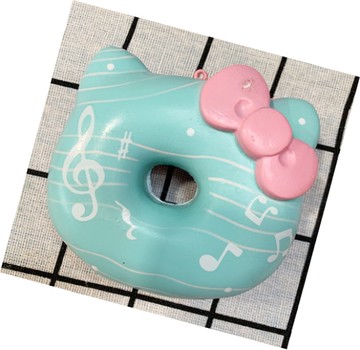 【震撼精品百貨】凱蒂貓_Hello Kitty~日本SANRIO三麗鷗 KITTY 鎖圈/鑰匙圈-甜甜圈/藍粉#62579