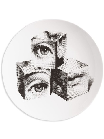 Fornasetti - Tema e Variazioni N.112 hand-painted wall plate - unisex - Porcelain - One Size - White