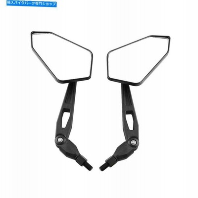 Mirror 2個オートバイスクーターリアビューミラーブラック調節可能サイドミラー 2 Pcs Motorcycle Scooter Rear View Mirrors Black Adjustable Side