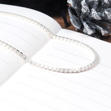 ART64 純銀 威尼斯方盒鍊(1.8mm寬) 20吋 925純銀項鍊 搭配鍊 男生項鍊 女生項鍊