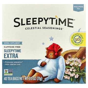Celestial Seasonings, 健康茶，Sleepytime Extra®，無咖啡萃取，40 茶包，2.5 盎司（71 克）
