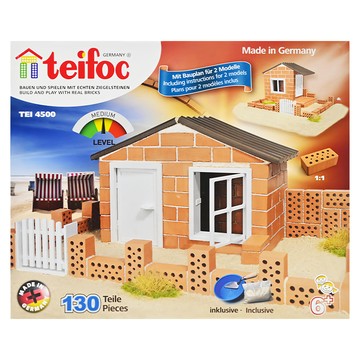 teifoc DIY益智磚塊建築玩具 套裝 德國製造 原裝進口 130+片  夏季別墅  1組