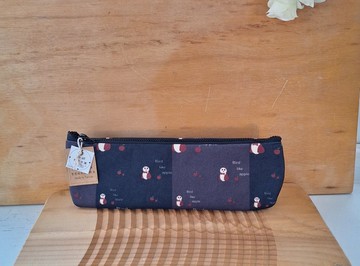 設計師款印花筷筆袋-小鳥吃蘋果