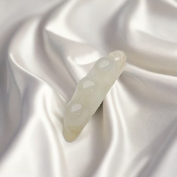 冰種淡黃翡翠福豆 | 天然緬甸玉翡翠A貨 | 送禮