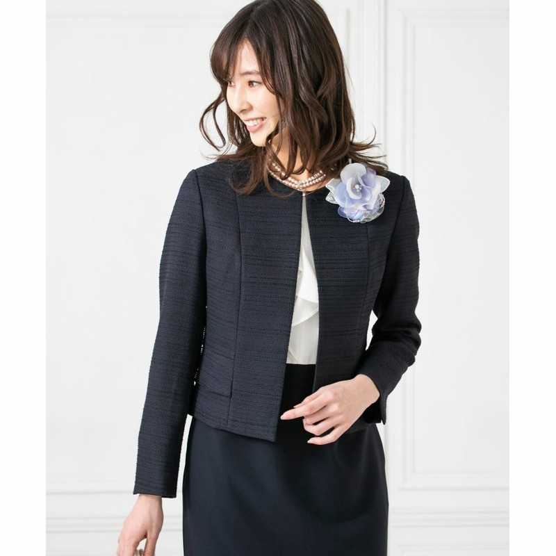 フォルムフォルマ ノーカラーツイードジャケット レディース ネイビー 11号 Form Forma 通販 Lineポイント最大1 0 Get Lineショッピング