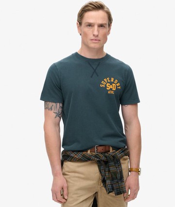 Superdry Men's Track & Field Graphic T-shirt Navy Size: M