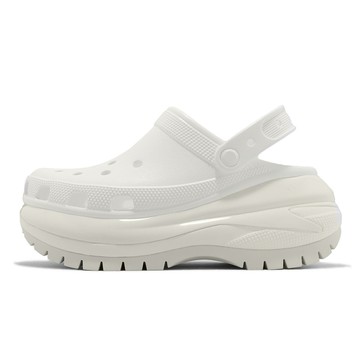 Crocs 洞洞鞋 涼拖鞋 Classic Mega Crush Clog 男鞋 女鞋 白 超厚底 光輪克駱格 卡駱馳 207988100