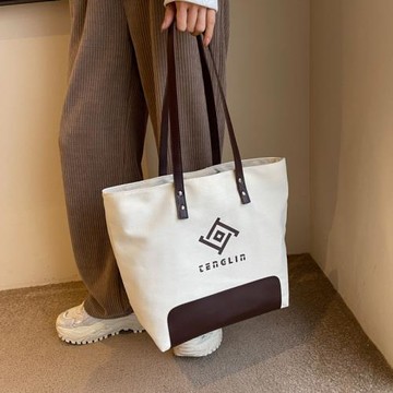 大容量孕期產檢包防水收納袋帆布包高顏值收納手提包資料檔案包袋