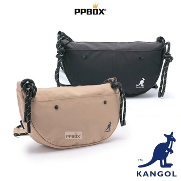 KANGOL 袋鼠 工裝 半月 大側背包【64558708】時尚 包包 大容量 長夾可放 胸包 側背包 限定款 日韓穿搭