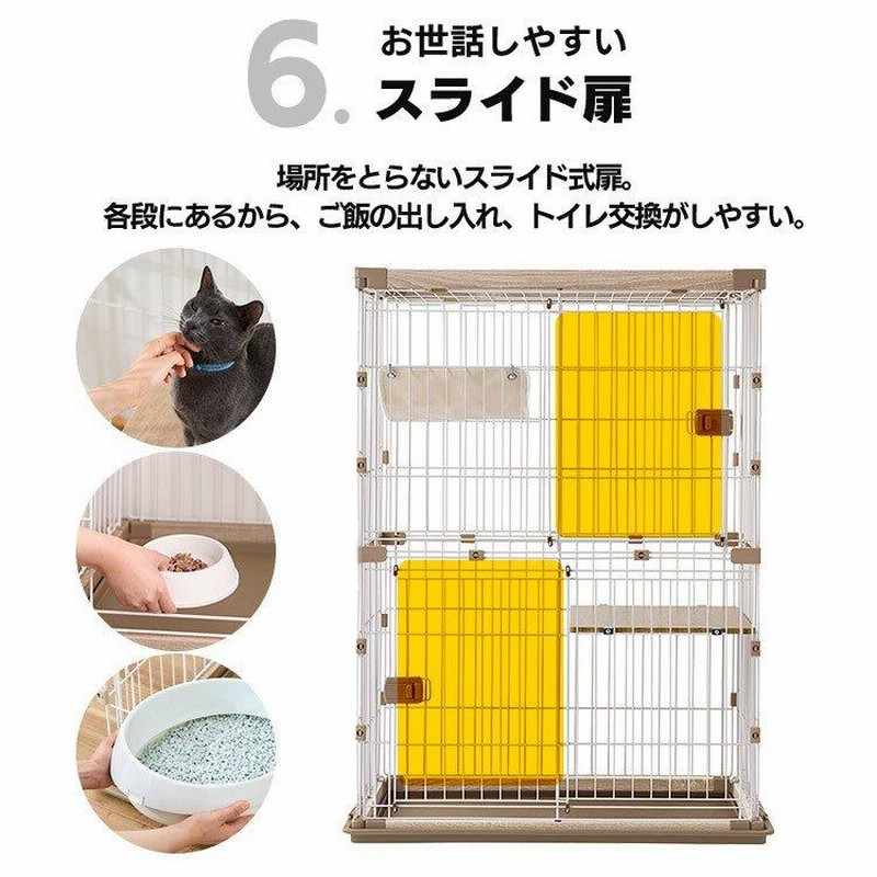 猫 ケージ 猫ゲージ 猫ケージ 大型 2段 おしゃれ キャットケージ 