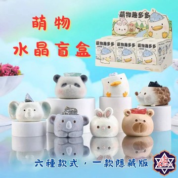 [水晶專賣24h出貨]萌物系列 水晶盲盒 6款+1隱藏版 天然水晶 擺飾 驚喜盲抽 盲盒