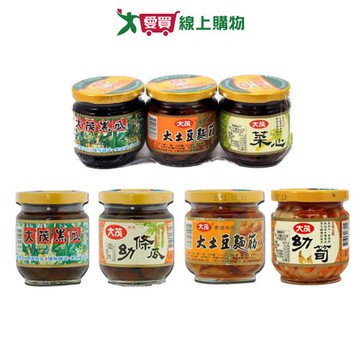 大茂醬菜玻璃瓶裝系列(黑瓜/幼條瓜/土豆麵筋/幼筍/素食三合一)(3罐/組)【愛買】