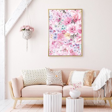 百花飄香II - 新中式花卉掛畫/過年/新年掛畫/輕奢/玄關/客廳掛畫