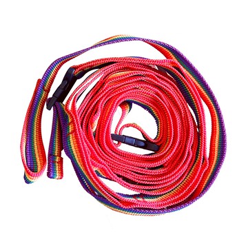 【LIFECODE】彩虹插扣掛物繩/晾衣織帶(300cm)+7個D型扣