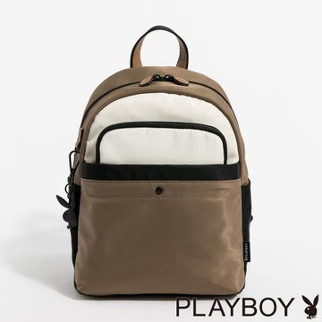 PLAYBOY - 後背包  Urban Glow系列 - 卡其色