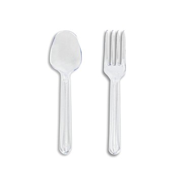 【皓龍國際】 10cm 單支包衛生透明叉子 15隻入 SUNNAP