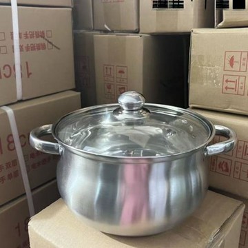 促銷特厚蘋果鍋不銹鋼湯鍋家用煮粥煮湯平底防燙電磁爐燃氣灶