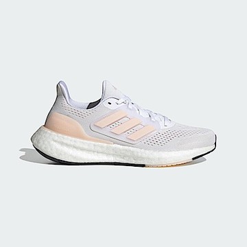 Adidas Pureboost 23 W [IF2392] 女 慢跑鞋 運動 路跑 休閒 緩震 耐磨 透氣 白 粉橘