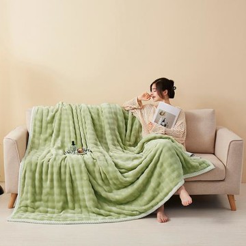 輕奢仿兔毛絨毛毯家用辦公室午睡毯子學生空調毯蓋毯禮品毛毯批發