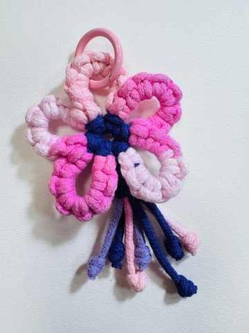 迷之作—手作handmade編織漸層粉嫩花吊飾