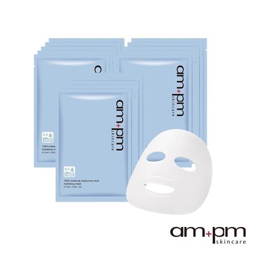 【ampm牛爾】1000分子玻尿酸超保濕面膜15片(補水/潤澤/勻亮)