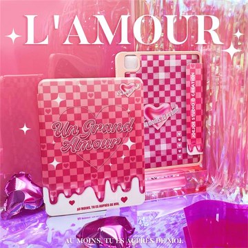 JoeJoe原創適用蘋果iPad Pro格子愛心平板保護套11帶筆槽12.9三折